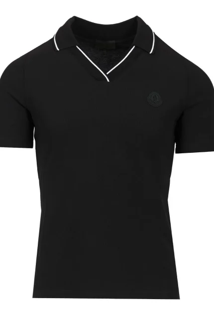 Moncler Logo Patch Short-Sleeve Polo Shirt