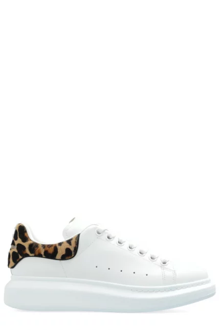 Alexander McQueen Leopard Detailed Lace-Up Sneakers
