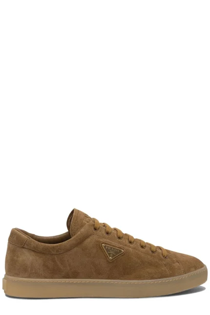 Prada Triangle-Logo Lace-Up Sneakers