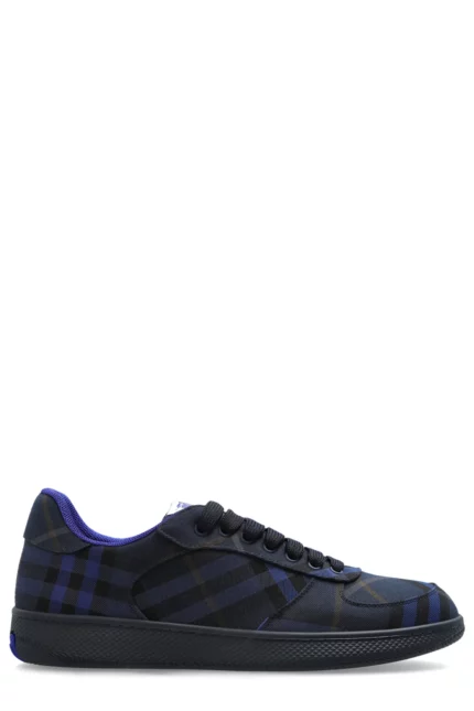 Burberry Checked Terrace Lace-Up Sneakers