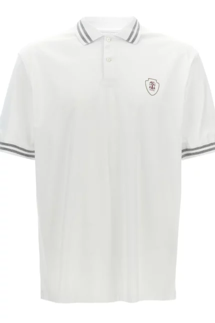 Brunello Cucinelli Logo Printed Short-Sleeved Polo Shirt