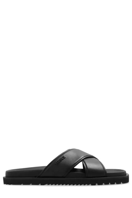 Versace Logo-Lettering Open-Toe Slides