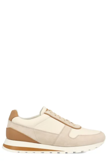 Brunello Cucinelli Panelled Lace-Up Sneakers