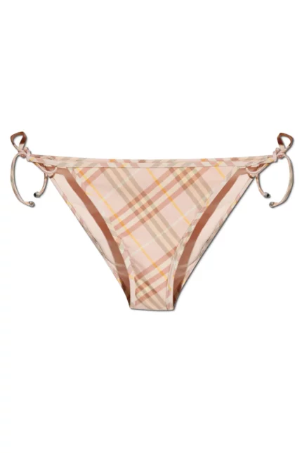 Burberry Check Printed Self-Tied Bikini Bottoms