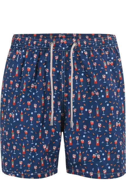 Mc2 Saint Barth Pattern-Printed Drawstring Swim Shorts