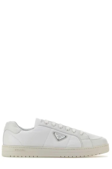 Prada Downtown Triangle-Logo Lace-Up Sneakers