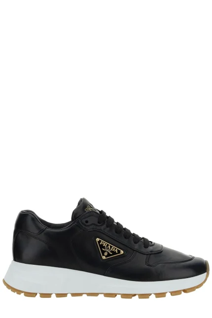 Prada Triangle-Logo Lace-Up Sneakers