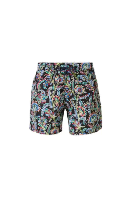 Etro Floral-Printed Drawstring Swim Shorts