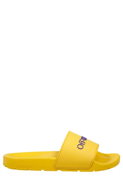 Off-White Bookish Logo Embossed Slip-On Slides