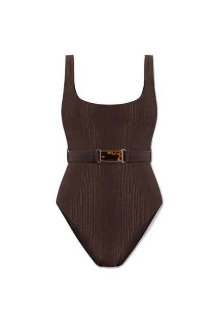 Zimmermann Logo-Engraved One-Piece Swimsuit