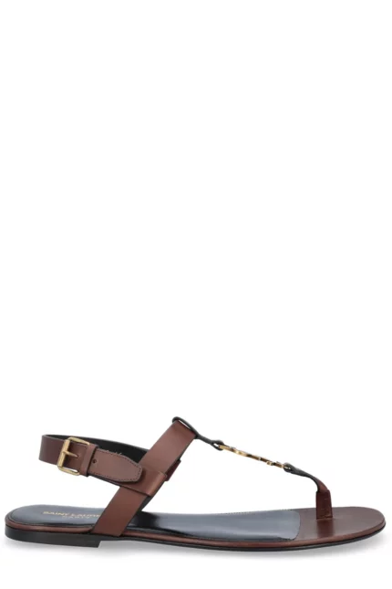 Saint Laurent Cassandra Logo Plaque Sandals