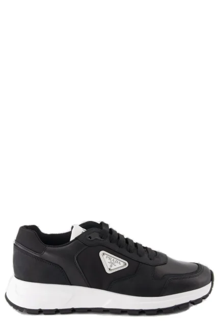 Prada Triangle-Logo Lace-Up Sneakers