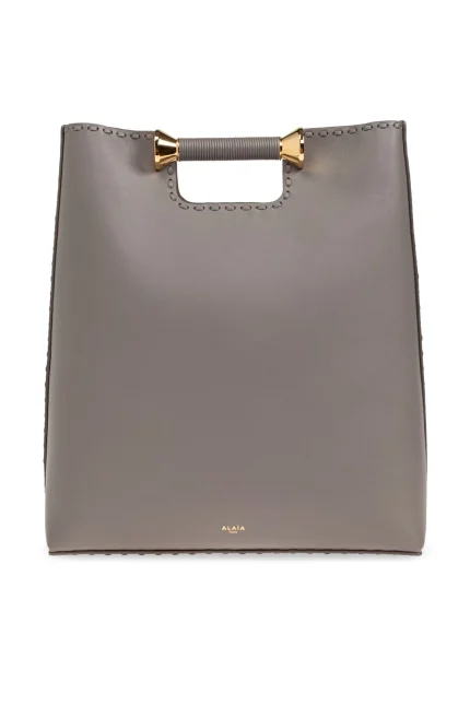 Alaïa Bobine Logo Stamp Tote Bag