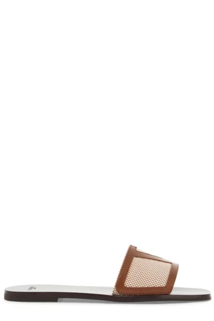 Valentino VLogo Patch Square Toe Slippers