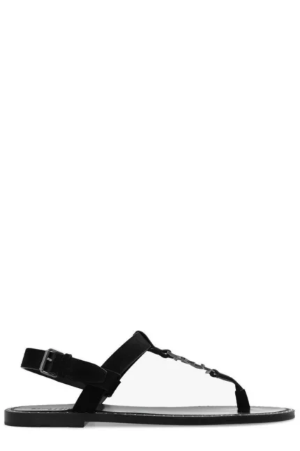 Saint Laurent Cassandra Logo Plaque Sandals