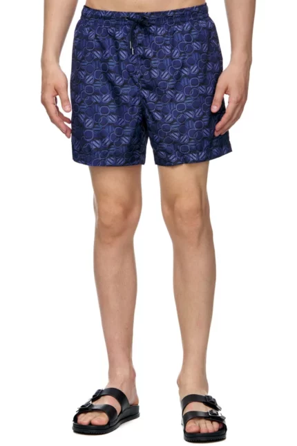 Zegna Graphic Printed Drawstring Swim Shorts