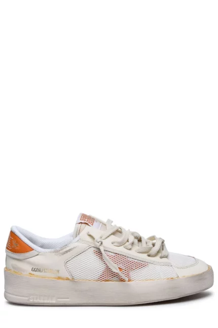 Golden Goose Deluxe Brand Stardan Distressed-Effect Lace-Up Sneakers