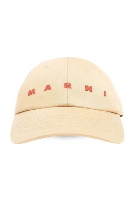 Marni Logo-Embroidered Curved Peak Baseball Cap