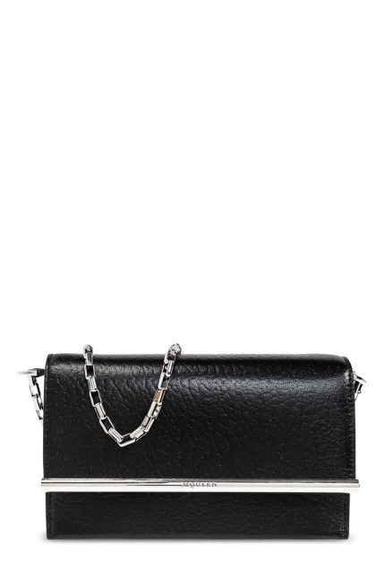 Alexander McQueen T-Bar Chain-Linked Clutch Bag