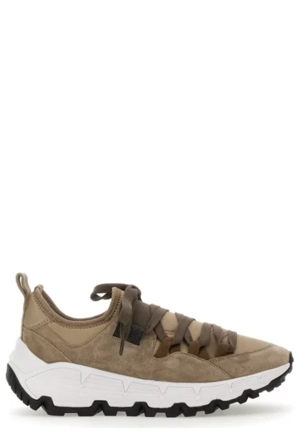Brunello Cucinelli Chunky-Sole Lace-Up Sneakers