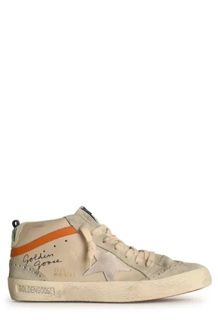 Golden Goose Deluxe Brand Star Patch Mid-Top Sneakers