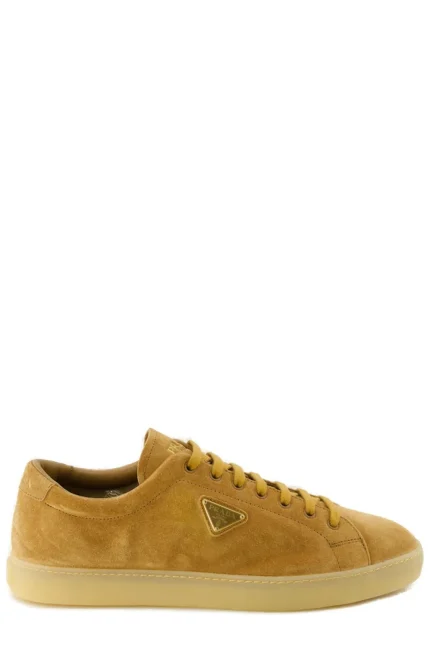 Prada Triangle-Logo Lace-Up Sneakers