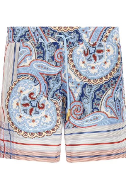 Etro Paisley Striped Swimming Costume