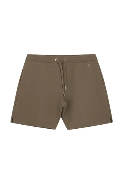 AMI Paris Ami de Coeur-Embroidered Drawstring Shorts