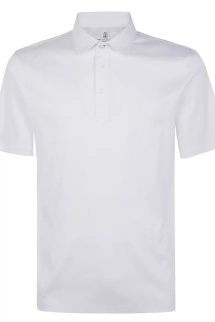 Brunello Cucinelli Shirt-Style Collar Jersey Polo Shirt