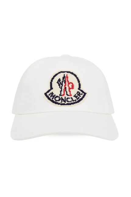 Moncler Gabardine Logo Patch Baseball Cap
