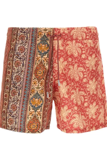 Etro Double-Pattern Swim Shorts