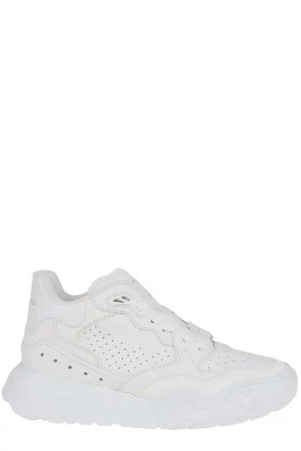 Alexander McQueen Perforated Detail Lace-Up Sneakers