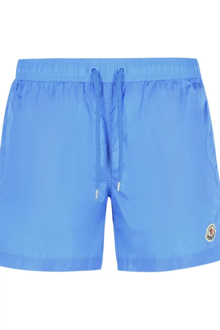 Moncler Logo Patch Drawstring Swim Shorts