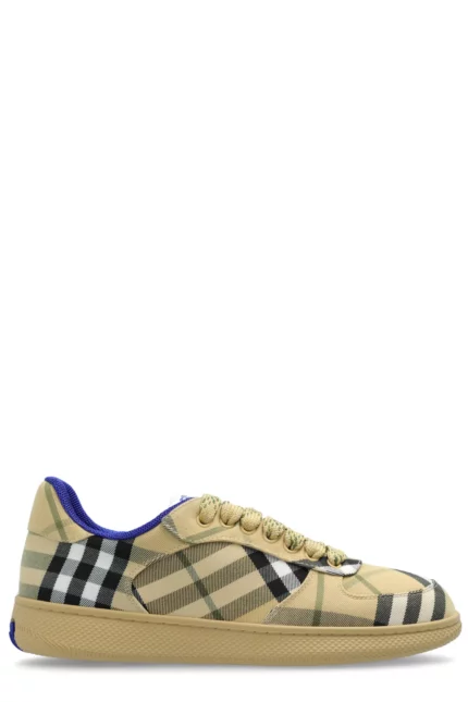 Burberry Terrace Checked Lace-Up Sneakers