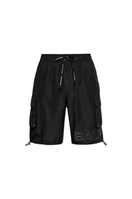 Balmain Logo Embellished Swim Shorts