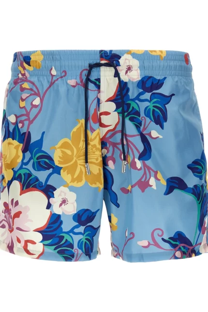 Etro Floral Printed Drawstring Swim Shorts