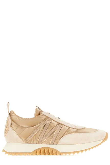 Moncler Round Toe Lace-Up Sneakers