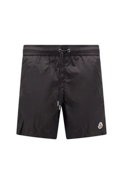 Moncler Logo Patch Drawstring Swim Trunks
