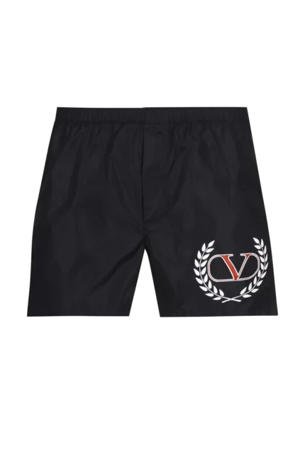 Valentino Logo Printed Swim Shorts