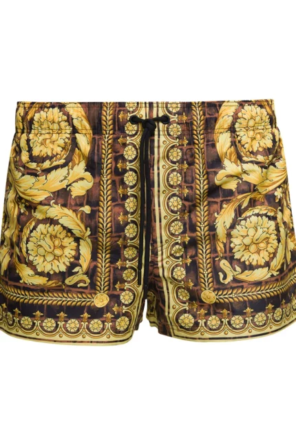 Versace Pattern-Printed Drawstring Swim Shorts