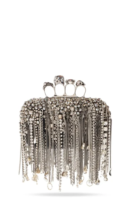 Alexander McQueen Knuckle Embellished Clutch Bag