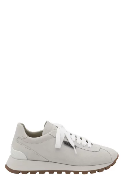 Brunello Cucinelli Round-Toe Lace-Up Trainers