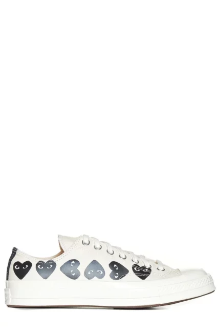 Comme des Garçons Play X Converse Heart Logo Printed Low-Top Sneakers