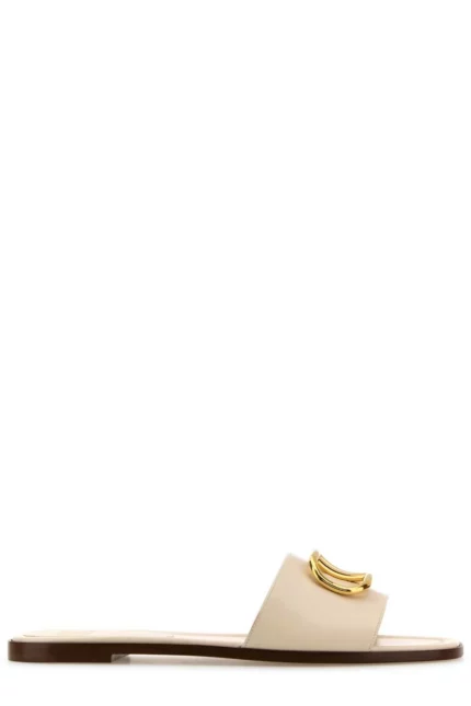 Valentino VLogo Signature Open Toe Slip-On Sandals