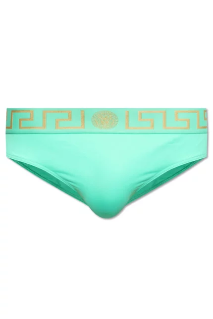 Versace Greca Border Stretched Swim Shorts