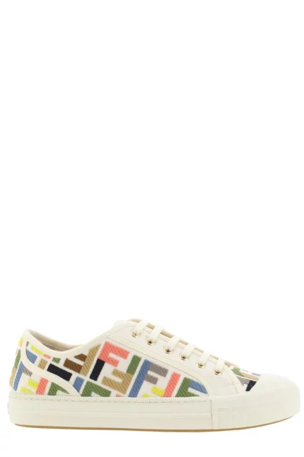 Fendi FF Embroidered Domino Sneakers