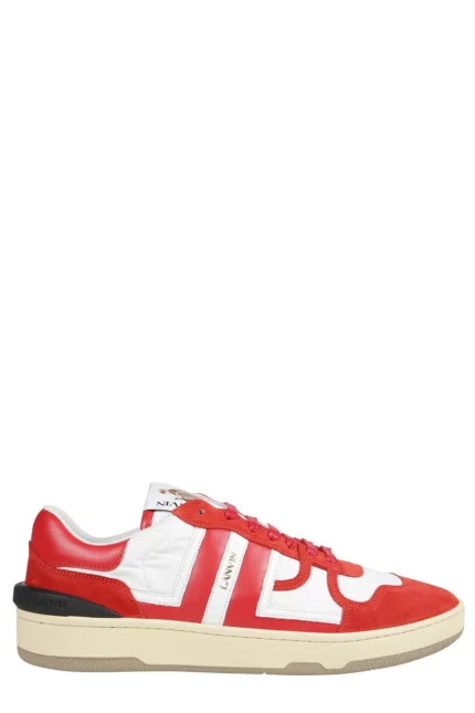 Lanvin Logo Printed Lace-Up Sneakers