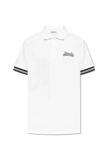 Moncler Logo Embroidered Short-Sleeved Polo Shirt