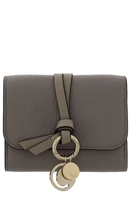 Chloé Logo Plaque Tri-Fold Wallet
