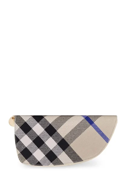 Burberry Large Shield Checked Zipped Wallet